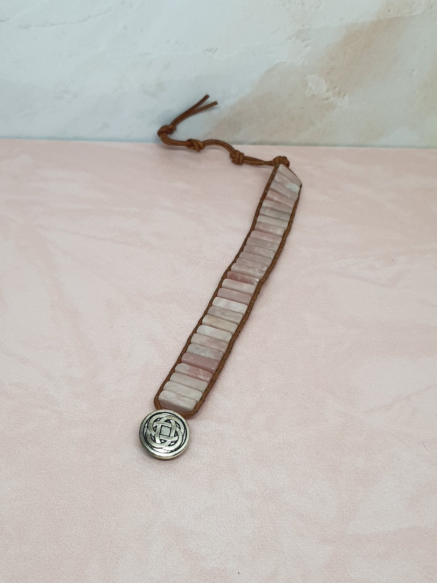 PULSERA DE CUARZO ROSA