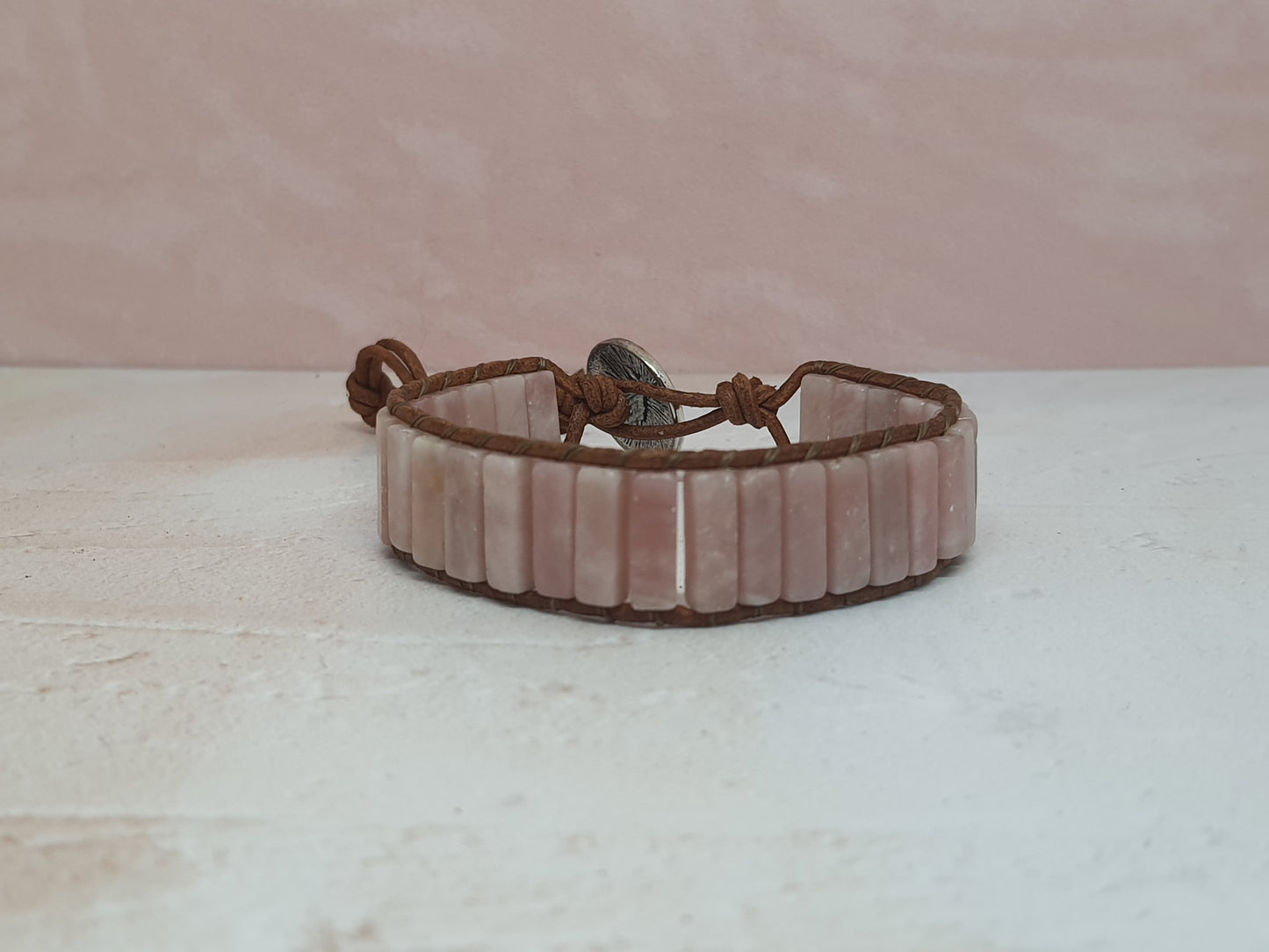 PULSERA DE CUARZO ROSA
