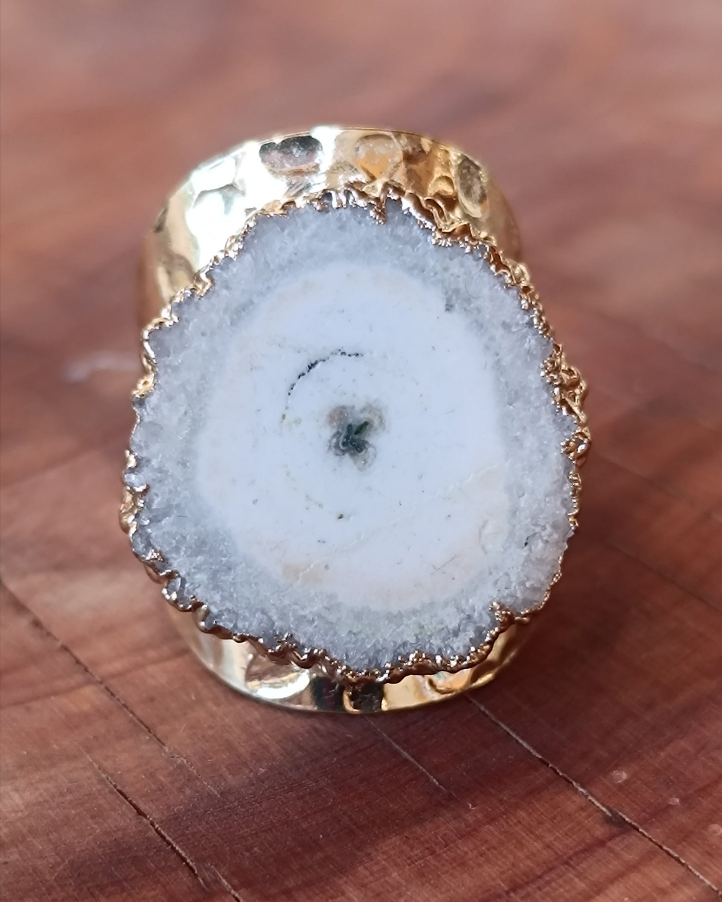 ANILLO DE ESTALACTITA DECUARZO