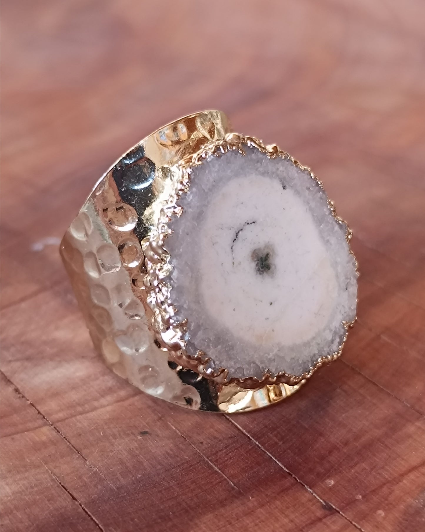 ANILLO DE ESTALACTITA DECUARZO