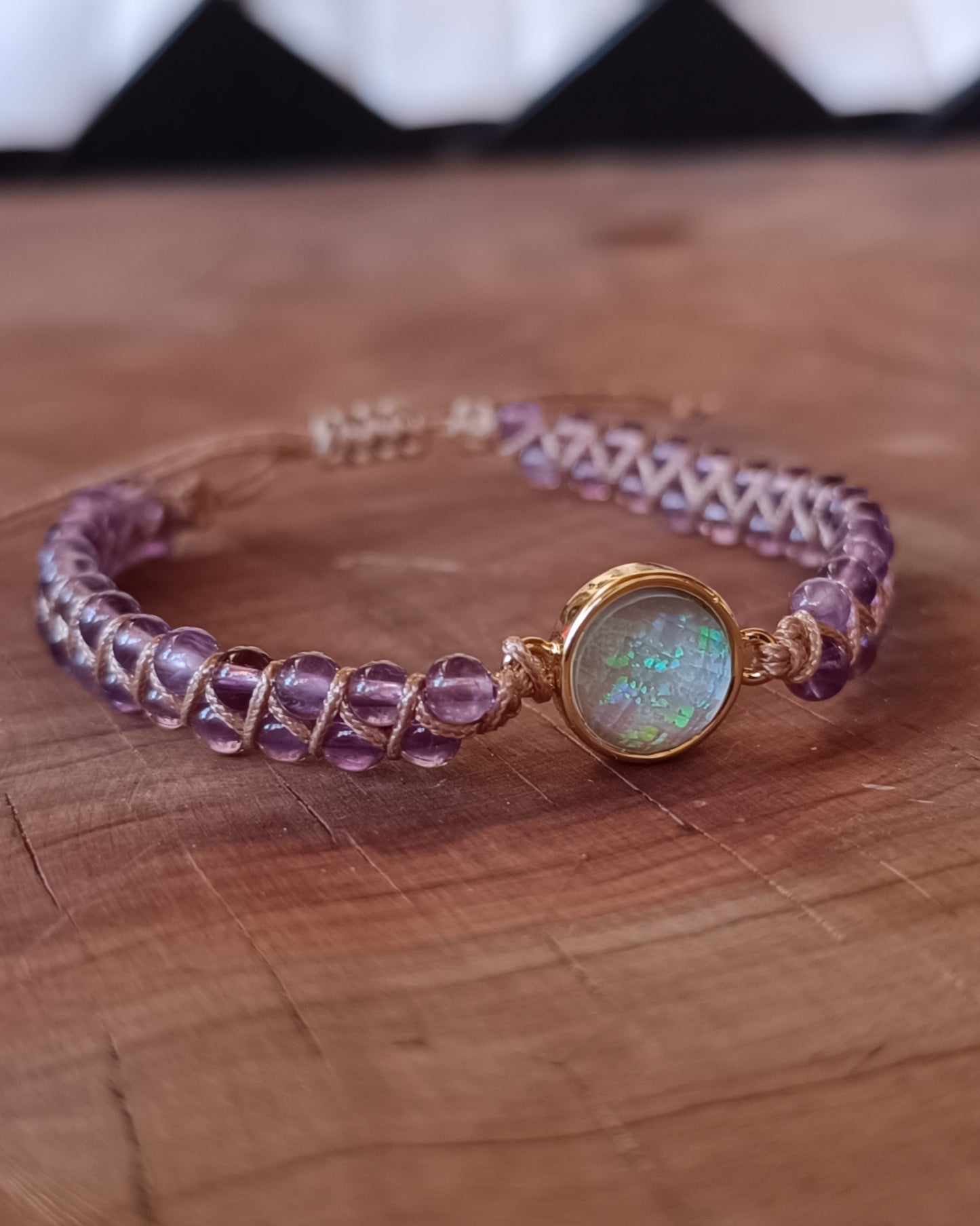PULSERA DE AMATISTA Y ÓPALO