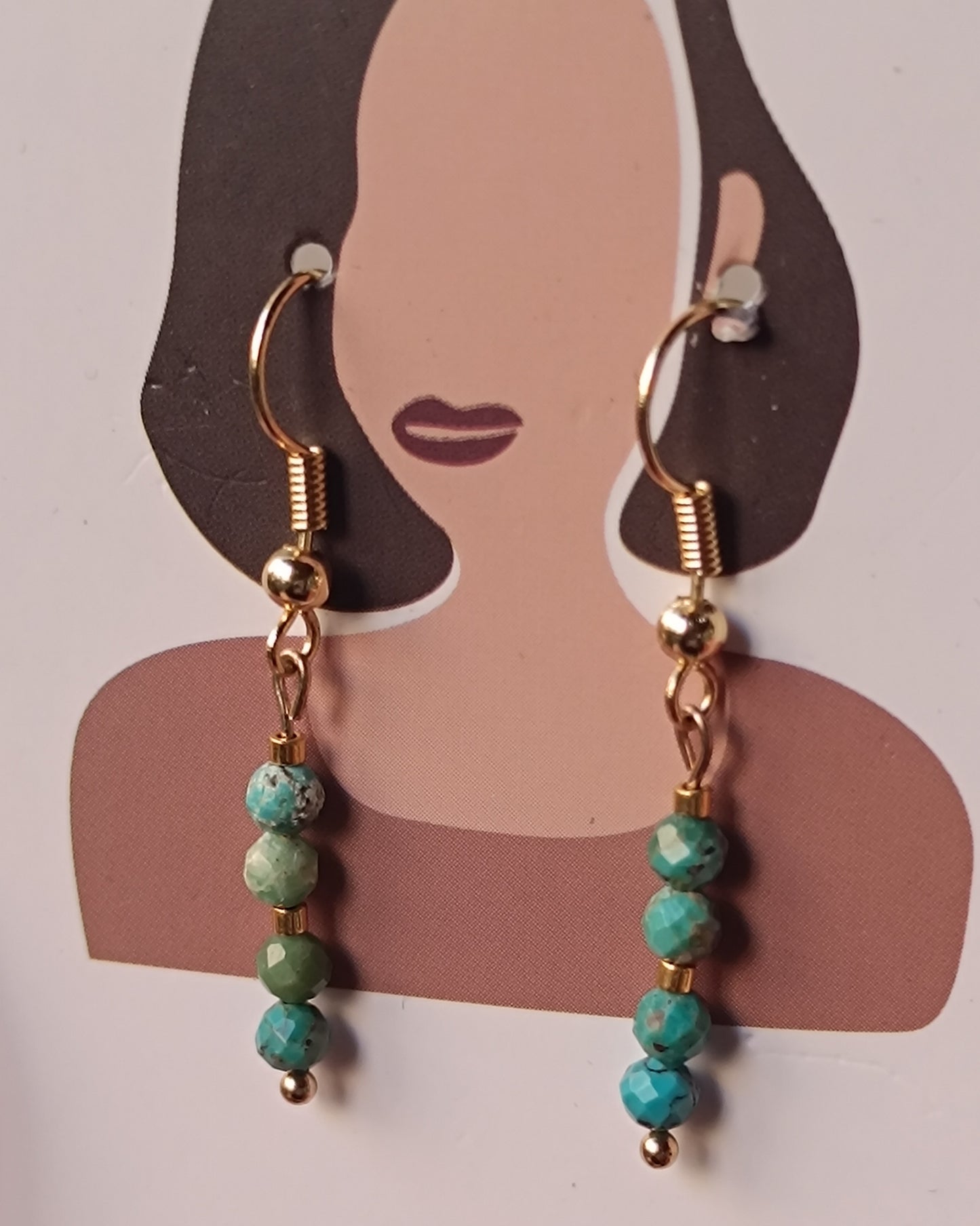 AROS CON MINI TURQUESAS
