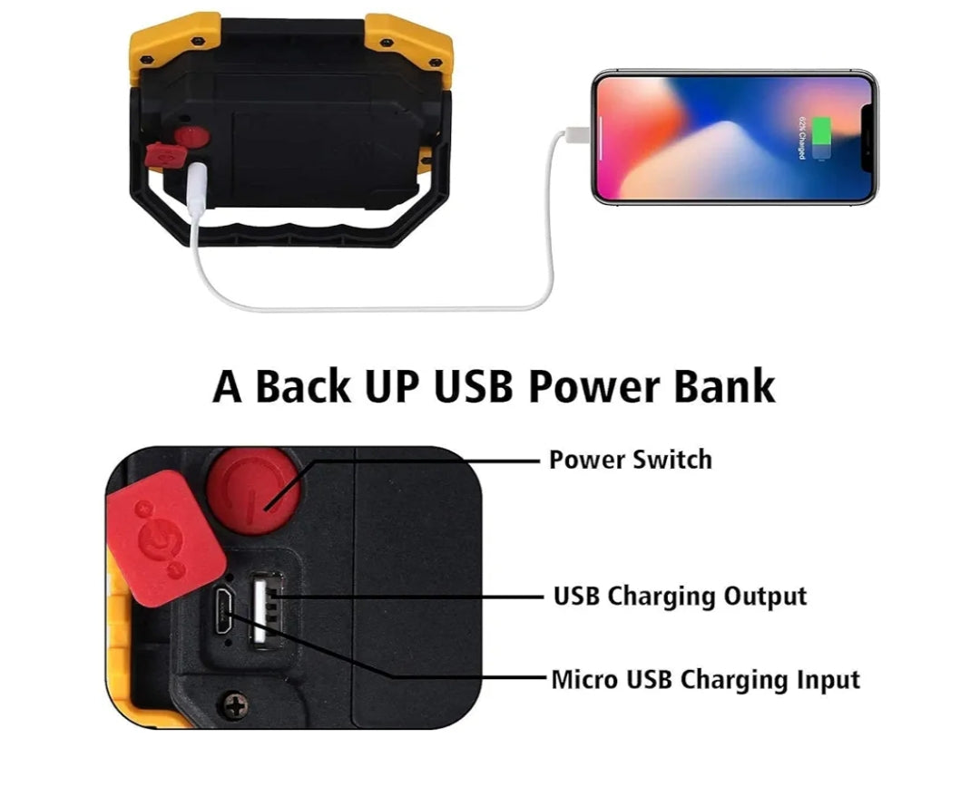 Lámpara Recargable Multifuncional Y Recarga Usb