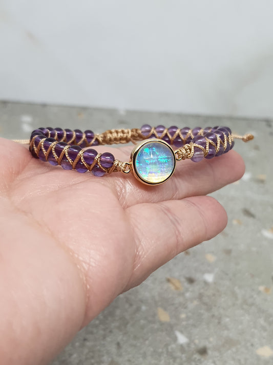 PULSERA DE AMATISTA Y ÓPALO