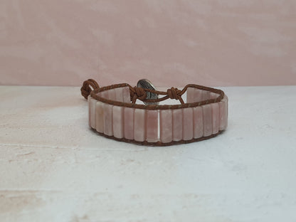 PULSERA DE CUARZO ROSA