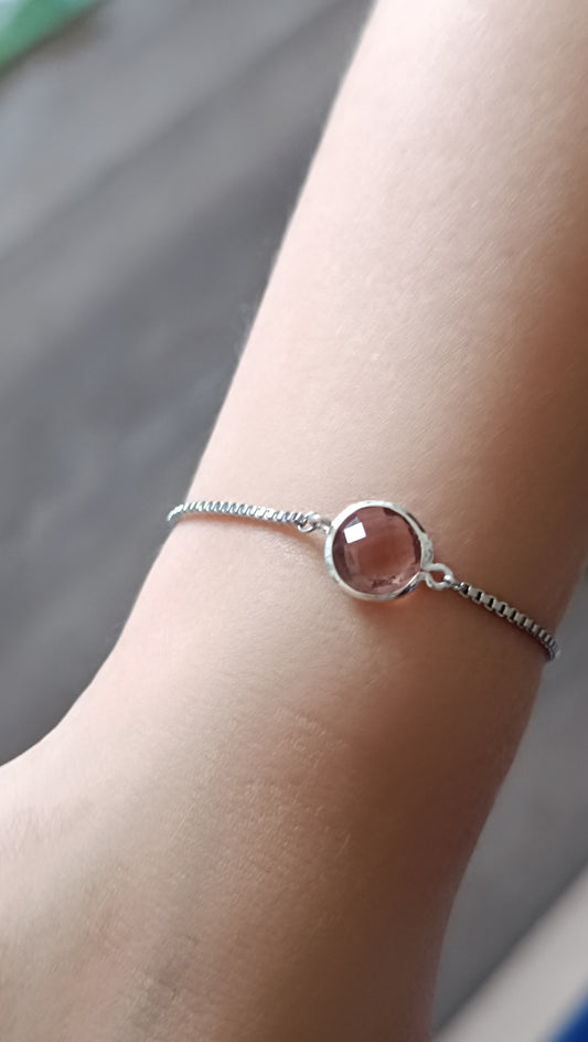 PULSERA CRISTAL ROSA
