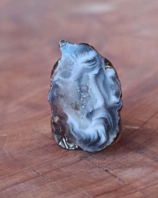 ANILLO DE ÁGATA DRUSA