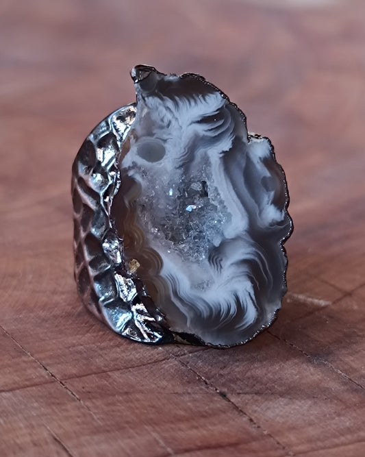 ANILLO DE ÁGATA DRUSA