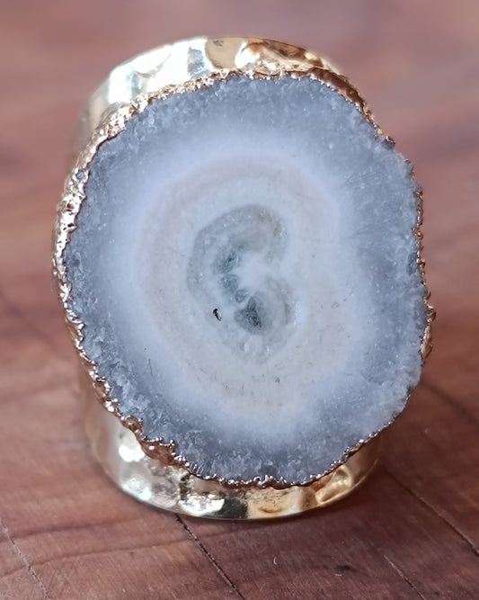 ANILLO DE ESTALACTITA DECUARZO