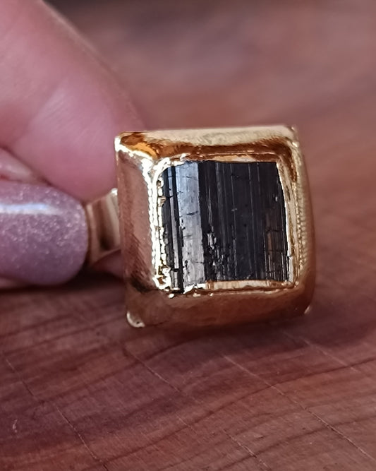 ANILLO DE TURMALINA NEGRA