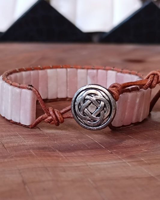 PULSERA DE CUARZO ROSA