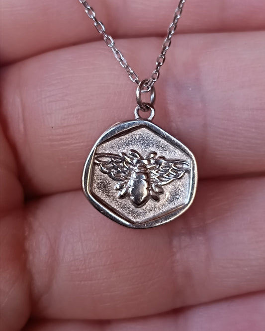 COLLAR ABEJA DE PLATA