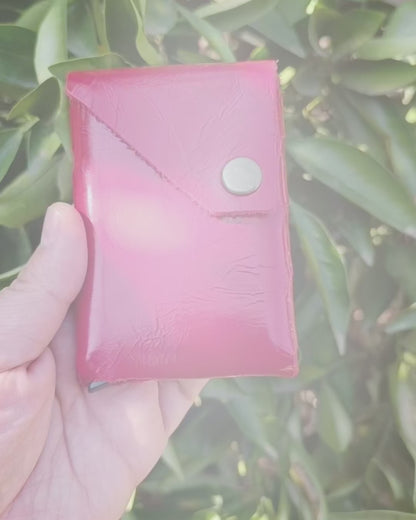 Porta Tarjetas de Cuero Rojo Richato