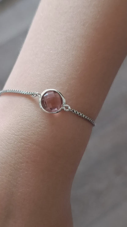 PULSERA CRISTAL ROSA