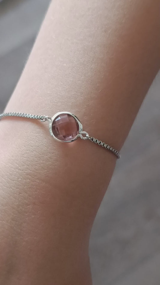 PULSERA CRISTAL ROSA
